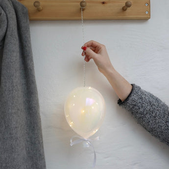 Large Hanging Pearlescent Balloon LED Light - Fireflies Designs