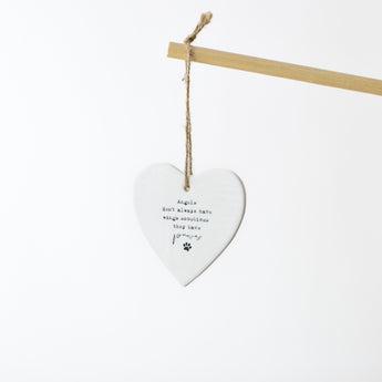Angels Sometimes Have Paws Heart, 9cm