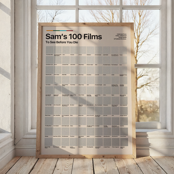 A2 Large 100 Movies Scratch-Off Poster – Film & Movie Lovers, Film Fans, and Cinema Buffs. Christmas, Birthday, Anniversary 1