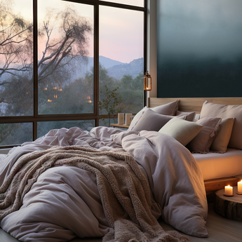 Soft Blue Paint Fade Misty Watercolour Wallpaper Mural Peel and Stick Removable Bedroom Living room