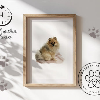 Custom Pet Portrait from photo - Hand-Drawn Illustration / Painting