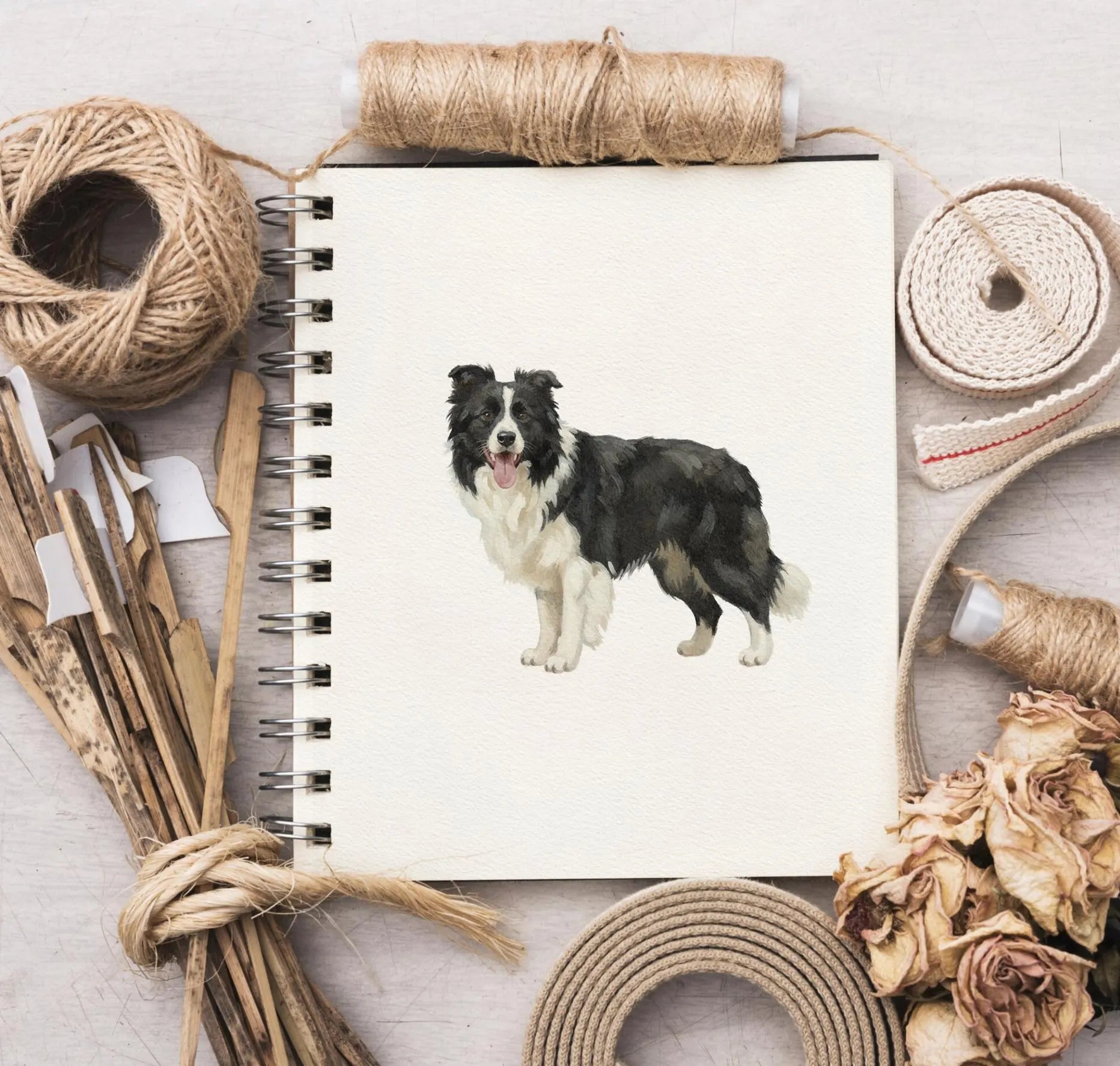Custom Pet Portrait from photo - Hand-Drawn Illustration / Painting 6