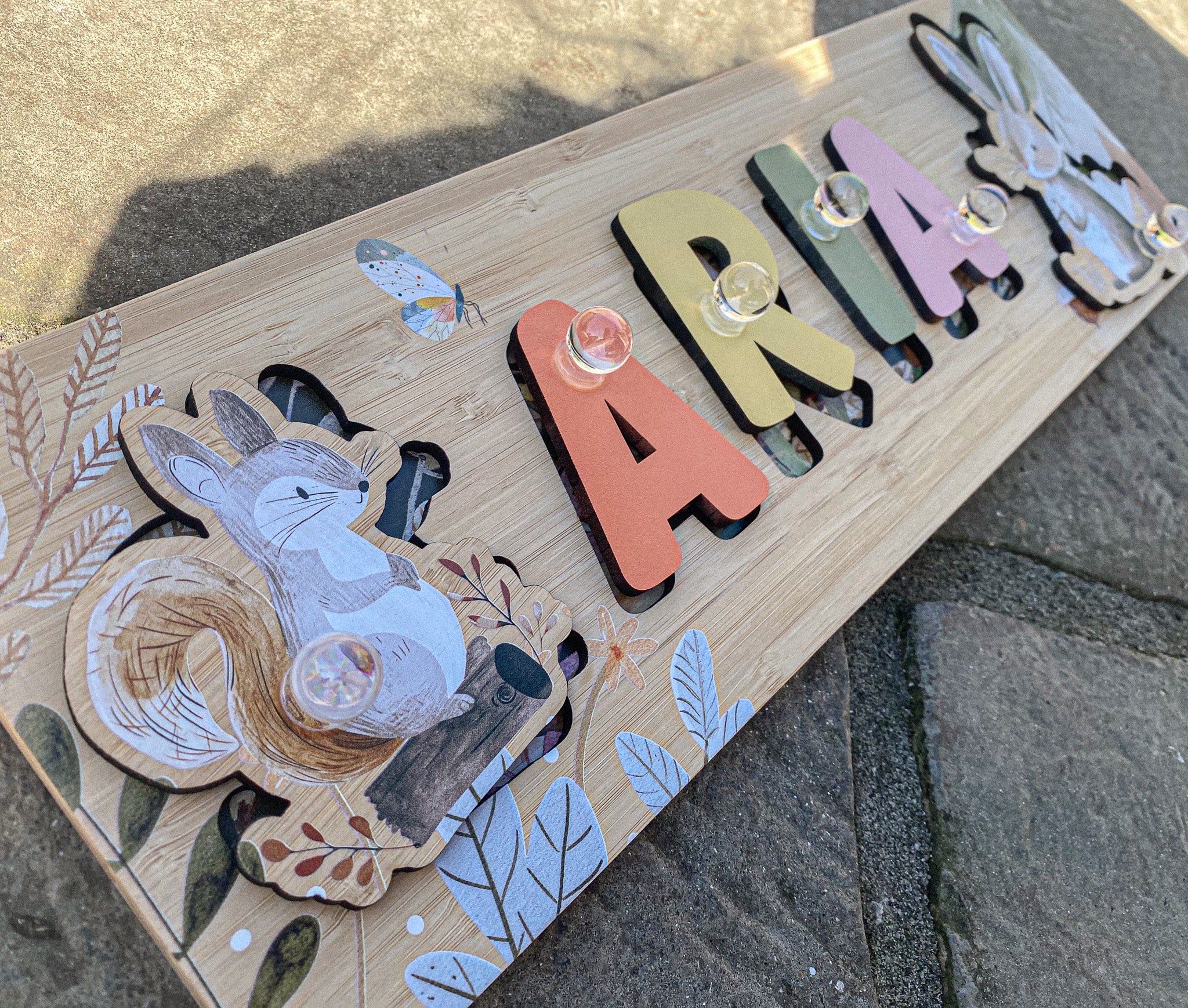 Cute Forest Animal Children Name Puzzle