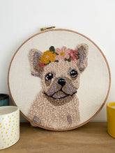 Punch Needle Kit For Beginners. Frenchie French Bulldog Dog lover Craft Kit. Make Your Own. Personalised pup gift.
