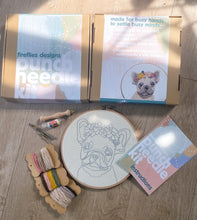 Punch Needle Kit For Beginners. Frenchie French Bulldog Dog lover Craft Kit. Make Your Own. Personalised pup gift.