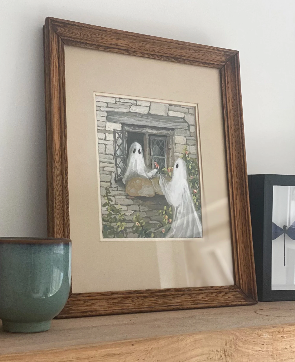 I love you Boo - Ghost Cute Unframed Print - Halloween Fall Autumn Decor 2