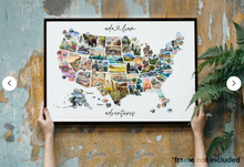 Personalized USA United States Scratch Off Map Hand drawn Watercolour National Parks Map - RV Anniversary Graduation Travelling Gift Explore