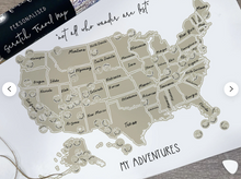 Personalized USA United States Scratch Off Map Hand drawn Watercolour National Parks Map - RV Anniversary Graduation Travelling Gift Explore