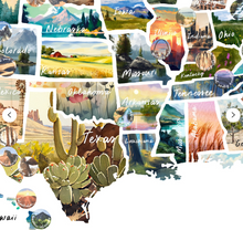 Personalized USA United States Scratch Off Map Hand drawn Watercolour National Parks Map - RV Anniversary Graduation Travelling Gift Explore