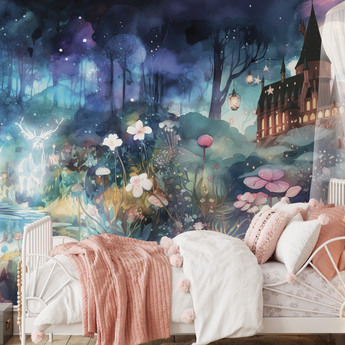 Kids Nursery Twilight Harry Potter Inspired Patronus - Trees Wall Mural, Removable Wallpaper, Traditional Wallpaper, Peel And Stick