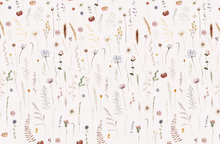 Painted Wildflower Pressed Meadow Flowers Peel and Stick Wall Mural - blush nursery neutral