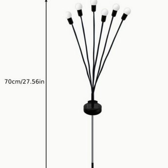 x2 PACK Firefly Solar Garden Lights, 6 LED Starburst Swaying Solar Firefly Lights, 3 Modes Waterproof Solar Powered Firefly Lights Outdoor Decor for Garden, Yard, Pathway