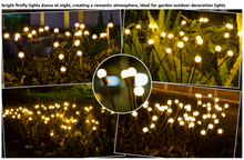 x2 PACK Firefly Solar Garden Lights, 6 LED Starburst Swaying Solar Firefly Lights, 3 Modes Waterproof Solar Powered Firefly Lights Outdoor Decor for Garden, Yard, Pathway