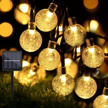 Solar String Lights Outdoor Waterproof, 18M/59Ft 160 LED Fairy Crystal Globe String Lights Solar Powered, Solar Patio Lights with 8 Modes for Lawn, Garden, Yard, Wedding, Party (Warm)
