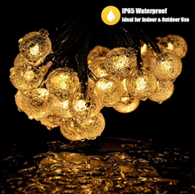 Solar String Lights Outdoor Waterproof, 18M/59Ft 160 LED Fairy Crystal Globe String Lights Solar Powered, Solar Patio Lights with 8 Modes for Lawn, Garden, Yard, Wedding, Party (Warm)