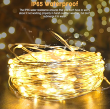 200 LED Bulbs Solar Panel Copper Wire Fairy Light For Christmas Decoration