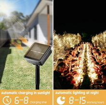 200 LED Bulbs Solar Panel Copper Wire Fairy Light For Christmas Decoration