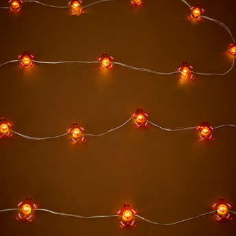 2M 20 LED Gingerbrad Man - plastic copper wire merry christmas string lights - Fireflies Designs