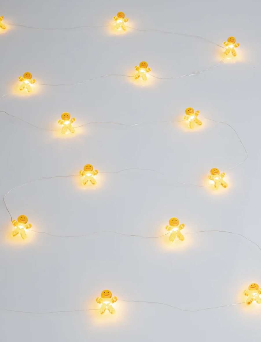 2M 20 LED Gingerbrad Man - plastic copper wire merry christmas string lights