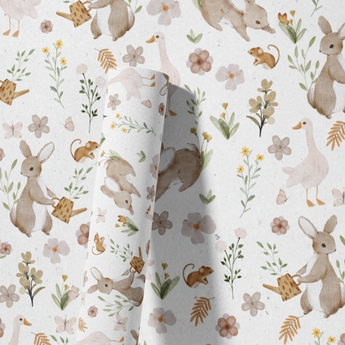 Peel and Stick or Traditional Nursery Wallpaper - Vintage Peter and Flopsy Rabbit Bunny Watercolour Flower Floral Pattern ANY COLOURPeel and Stick or Traditional Nursery Wallpaper - Vintage Peter and Flopsy Rabbit Bunny Watercolour Flower Floral Pattern ANY COLOUR