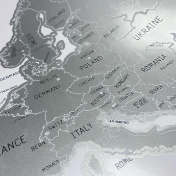 Personalised Scratch Off Map Hand drawn Watercolour Atlas - EUROPE european map