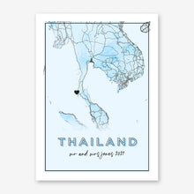 Custom Location World Map Poster