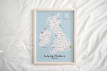 Personalised Scratch Off Map Hand drawn Watercolour UK MAP of England Ireland Scotland