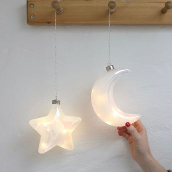 Hanging Pearlescent Star LED Light - Fireflies Designs