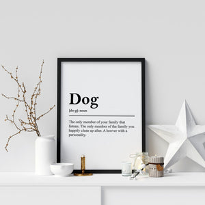 DOG meaning Quote A4 PRINT ONLY UNFRAMED