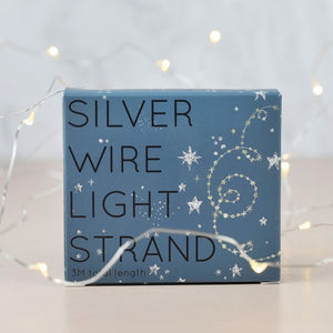30 BATTERY POWERED LED SILVER WIRE STRING LIGHTS
