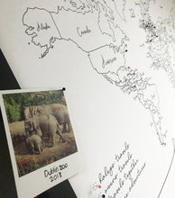 Personalised FRAMED Travel World Map Push Pin-board