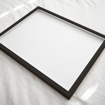 Black BOX FRAME with white spacer and plasti-glass - A4, A2, A1, A0