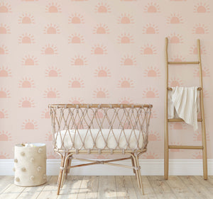 Boho Sunshine Neutral Wall Mural - Peel and Stick