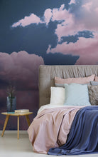 In the Clouds Blush and Blue Wall Mural, Removable Wallpaper, Peel And Stick, Wall Covering, Repositionable, Self adhesive, Wall Decor, Reusable