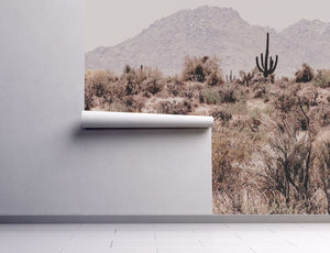 Cactus Desert Ranch Wall Mural - Wallpaper Traditional or Peel and Stick
