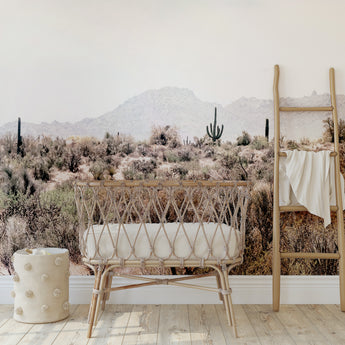 Cactus Desert Ranch Wall Mural - Wallpaper Traditional or Peel and Stick