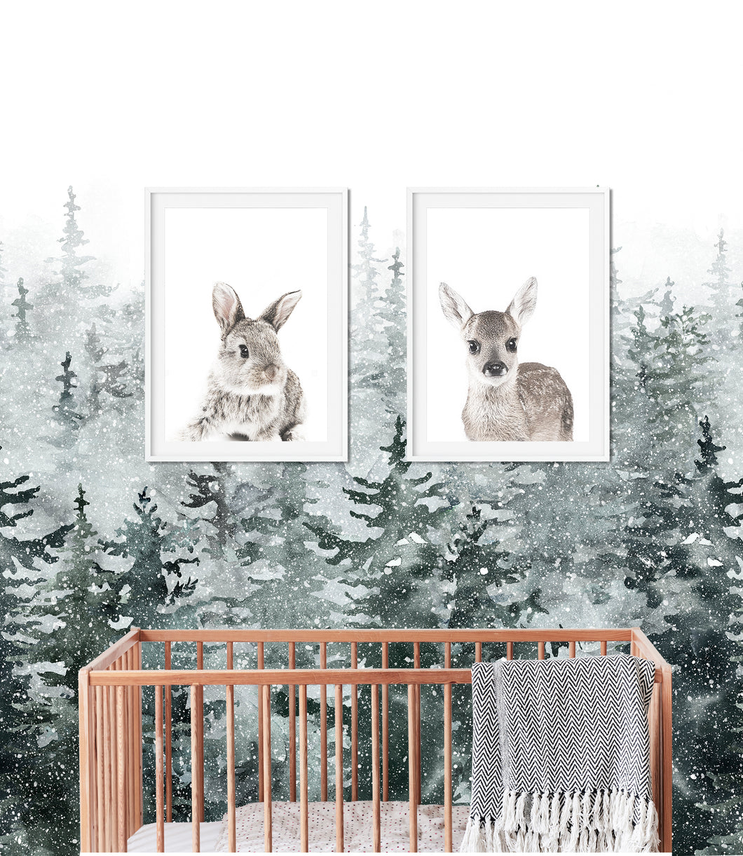 Kids Childrens Forest Trees Wall Mural, Removable Wallpaper, Peel And Stick, Wall Covering, Repositionable, Self adhesive, Wall Decor, Reusable