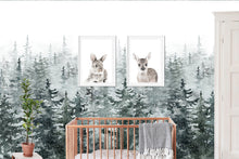 Kids Childrens Forest Trees Wall Mural, Removable Wallpaper, Peel And Stick, Wall Covering, Repositionable, Self adhesive, Wall Decor, Reusable
