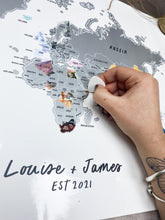 Personalised Scratch Off Map Hand drawn Watercolour World Atlas