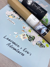 Personalised Scratch Off Map Hand drawn Watercolour UK MAP of England Ireland Scotland
