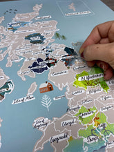 Personalised Scratch Off Map Hand drawn Watercolour UK MAP of England Ireland Scotland