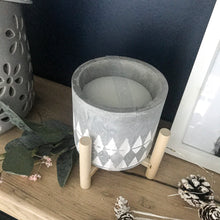 Scandi Embossed Concrete Candle Pots