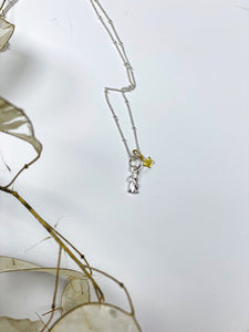 Handmade Celestial Star Gazing Hare Satellite Necklace - Silver rabbit with gold star.  My beautiful Celestial Star Gazing Hare necklace was made by myself as I love all things celestial and I absolutely love natural gemstones and crystal.   sterling silver with 18" gold plated necklace.