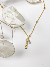 Handmade Celestial Star Gazing Hare Satellite Necklace - Gold and Silver