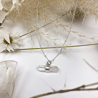 Handmade Moonstone Crystal Gemstone Gold Star Satellite Necklace