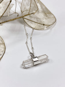 Handmade Moonstone Crystal Gemstone Gold Star Satellite Necklace
