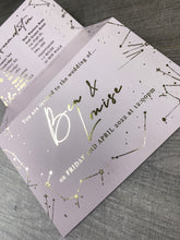 Celestial Boho Gold Foil and Blush Wedding Invites & Save the Dates - Horoscope, Written in the Stars, Moon, Starsigns, Stationery, Planning