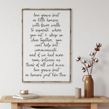 Love Grows Best Wood Sign 36~ x 24"