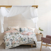DOUBLE Linen House Luana Quilted Duvet Cover Set - Floral, Hawaiian