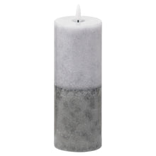 SET OF 3 Luxe Collection Natural Glow Grey Dipped LED Candle